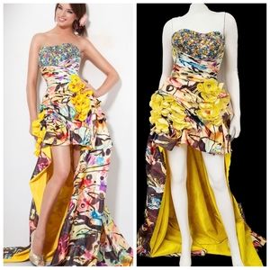 JOVANI Beaded Graffiti Dress sz 0
